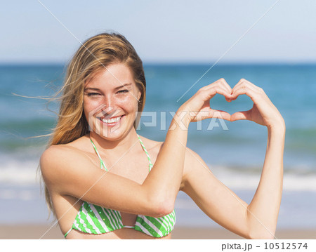 Young woman on beach 10512574
