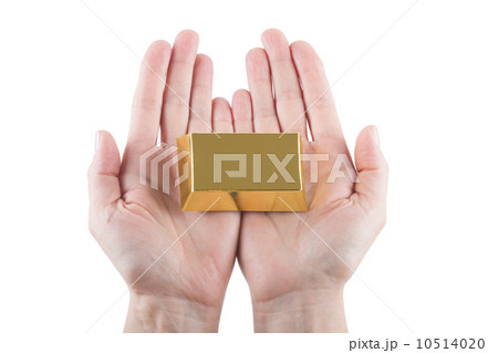 Woman's hands with Gold bar 10514020