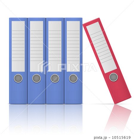 Office binders - five in row. 10515619