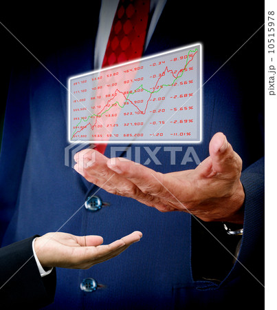 Stock exchange analysis data in senior hand Stock exchange analysis data in senior hand 10515978