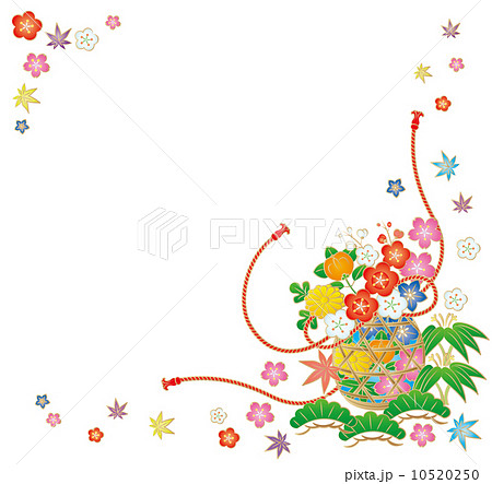 和の花籠のイラスト素材 10520250 Pixta