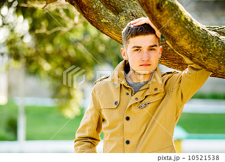 Thoughtful young man in a trendy jacket 10521538