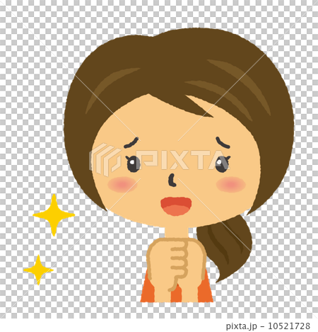 女性　20代　お願い　願い事　頼み事 10521728