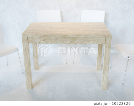 White Minimalist Dining Room With Wooden Table And Plywood Chairs White Minimalist Dining Room With Wooden Table And Plywood Chairs 10522326