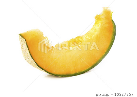 Slice of cantaloupe melon isolated Slice of cantaloupe melon isolated 10527557