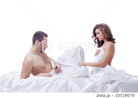 Image of flushed lovers looking at each other Image of flushed lovers looking at each other 10529079