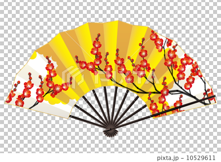 紅梅の飾り扇 10529611