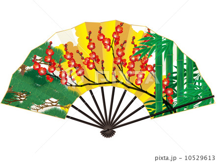 松竹梅の飾り扇 10529613