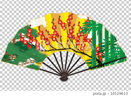 松竹梅の飾り扇 10529613