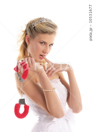 sexy bride with handcuffs 10531677