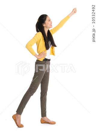 Asian woman hand reaching 10532492