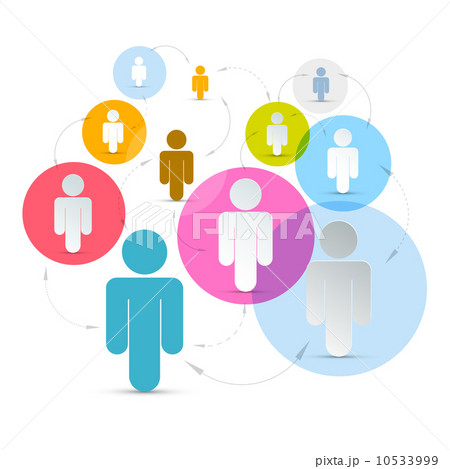 Vector Paper People in Circles - Social Media Connection Symbols Vector Paper People in Circles - Social Media Connection Symbols 10533999