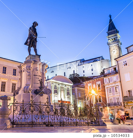 Tartini square in Piran, Slovenia, Europe  10534033