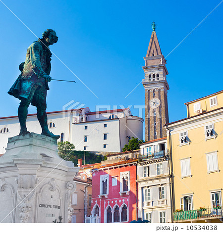 Tartini square in Piran, Slovenia, Europe  10534038