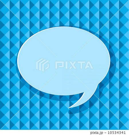 Bubble Chat Icon on Blue Seamless Geometric Background 10534341