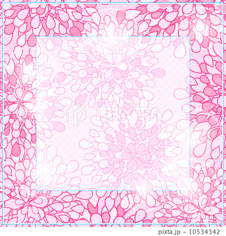 Shiny Pink Square Floral Card Frame 10534342