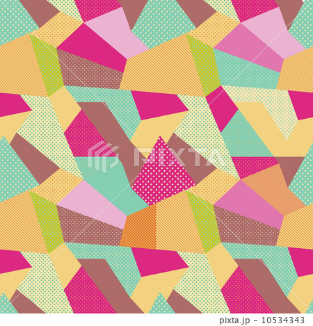 Indian Seamless Patchwork Pattern. 10534343