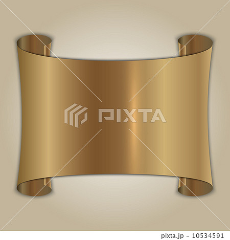 vector abstract brushed gold award plate on beige background 10534591