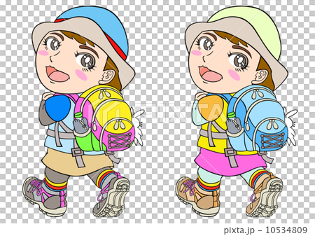山ガール　振り向く 10534809