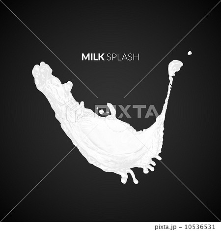 Milk splash, isolated on black background 10536531