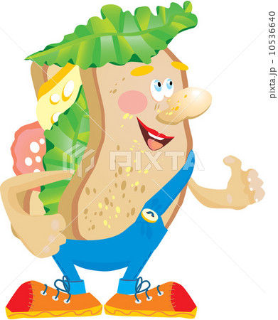 hamburger cartoon. 10536640