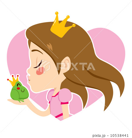 Portrait Princess Kissing Frog 10538441