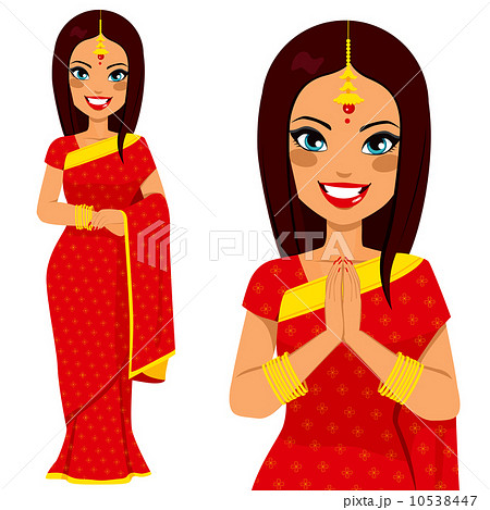 Indian Traditional Womanのイラスト素材