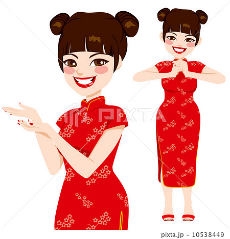 Chinese Traditional Womanのイラスト素材