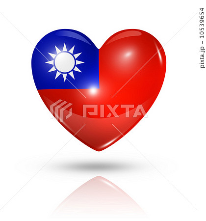 Love Taiwan, heart flag icon 10539654