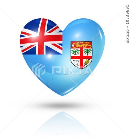 Love Fiji, heart flag icon 10539691
