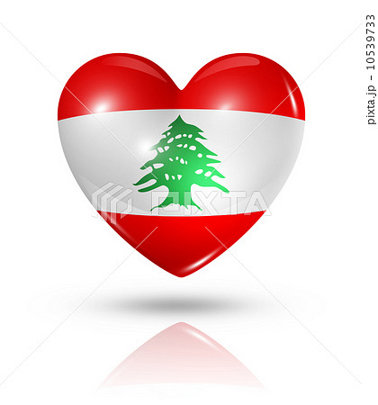 Love Lebanon, heart flag icon 10539733