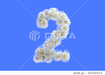 Dandelion symbol 2 with seeds on blue background Dandelion symbol 2 with seeds on blue background 10540423