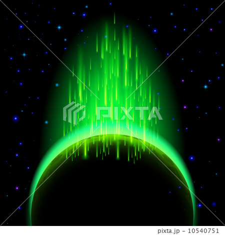 Dark planet with flare 10540751