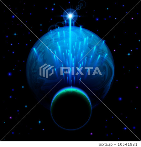 Two planets and star shower 10541931