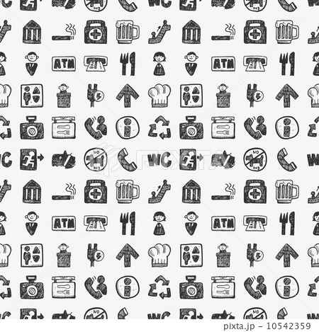 seamless doodle public sign pattern seamless doodle public sign pattern 10542359