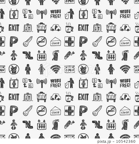seamless doodle public sign pattern seamless doodle public sign pattern 10542360