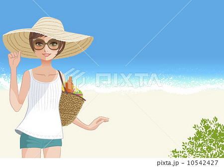 ビーチ 女性 夏 休暇 10542427