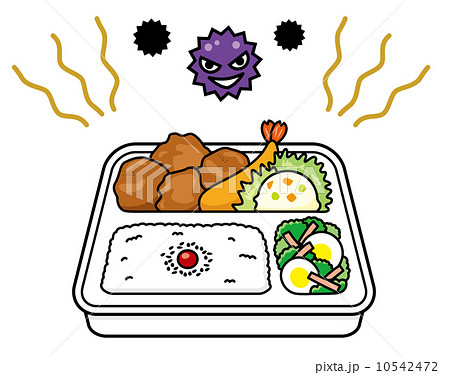 傷んだお弁当 食中毒のイラスト素材