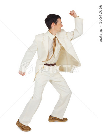 Businessman beats isolated on white Businessman beats isolated on white 10542666