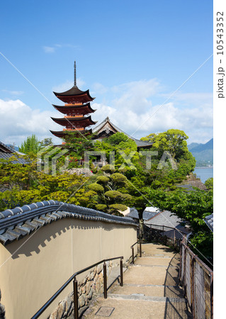 宮島　山辺の小径付近からの風景 10543352