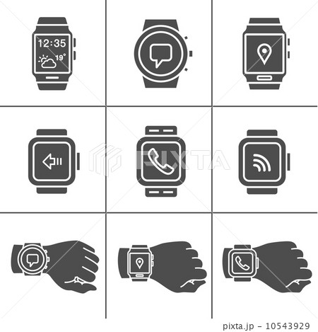 Smartwatch icons Smartwatch icons 10543929