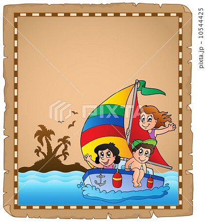 Parchment with travel theme 2 Parchment with travel theme 2 10544425