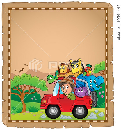 Parchment with car and traveller 3 Parchment with car and traveller 3 10544442