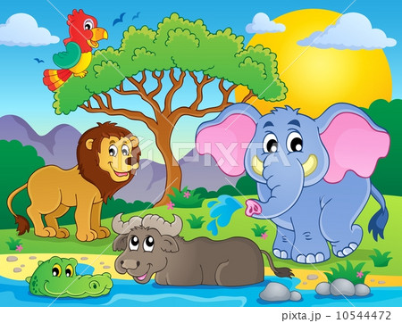 Cute African animals theme image 9 10544472