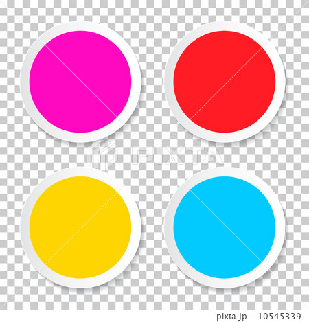 Colorful Vector Empty Circle Stickers - Labels Set on Transparent Background 10545339