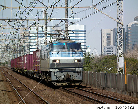 貨物列車 EF66 コンテナ 検見川浜駅 貨物列車 EF66 コンテナ 検見川浜駅 10545432