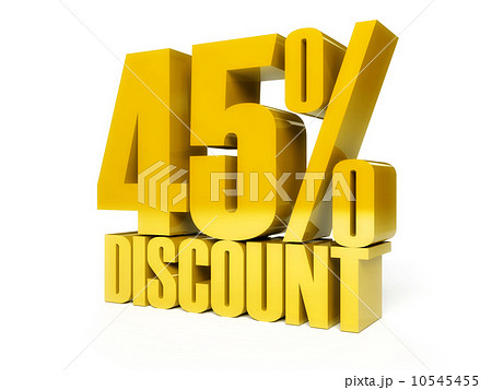 45 percent discount. Golden shiny text. 45 percent discount. Golden shiny text. 10545455