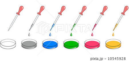 スポイトとシャーレのイラスト素材