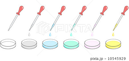 スポイトとシャーレのイラスト素材