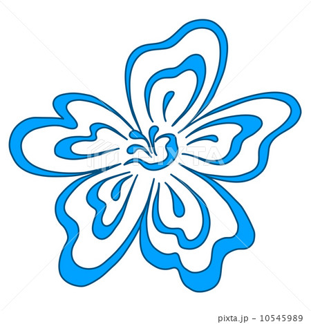 Flower blue, pictogram Flower blue, pictogram 10545989